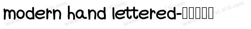 modern hand lettered字体转换